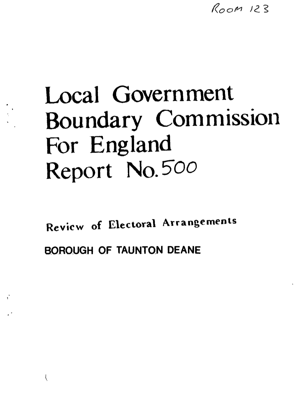 Local Government Boundary Commission for England Report No.5