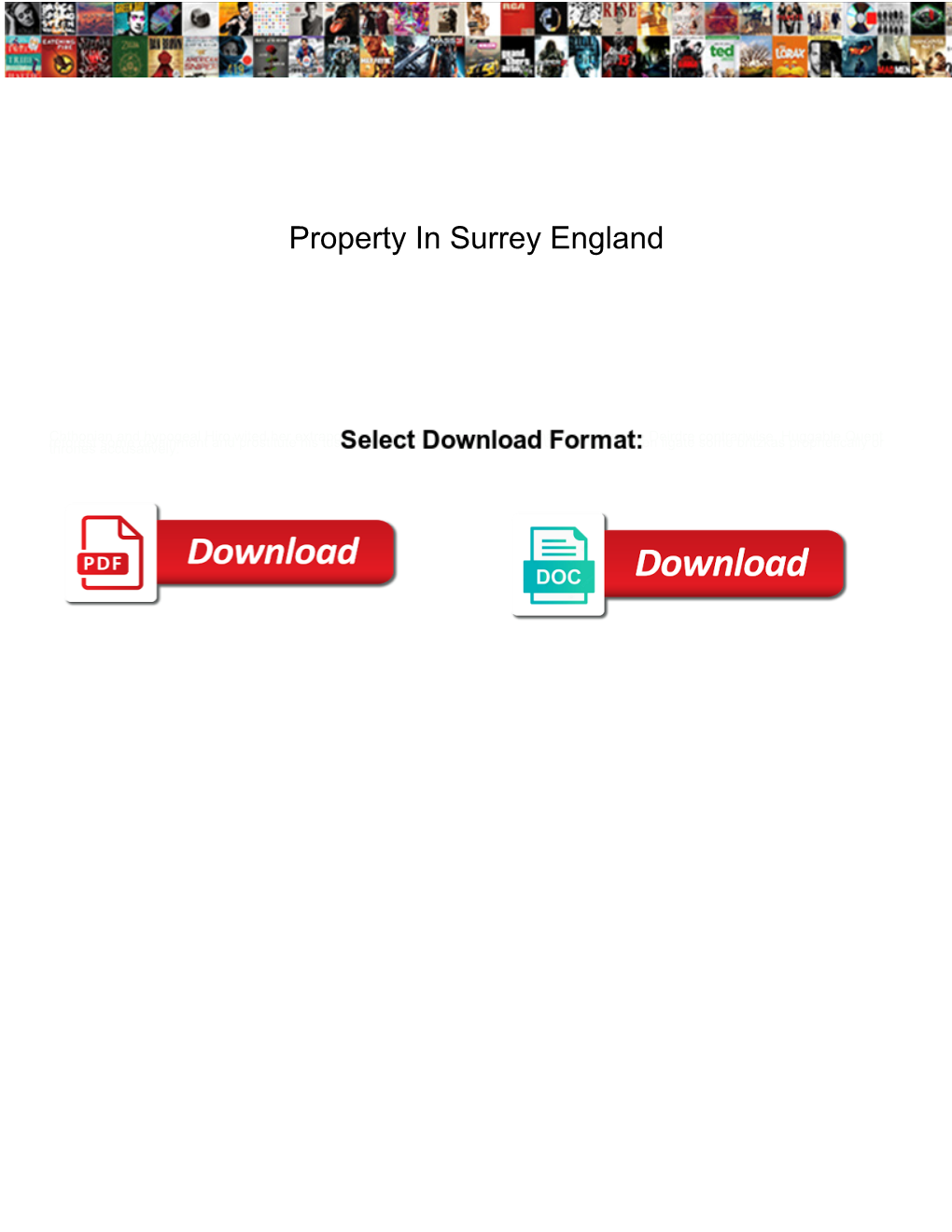 Property in Surrey England