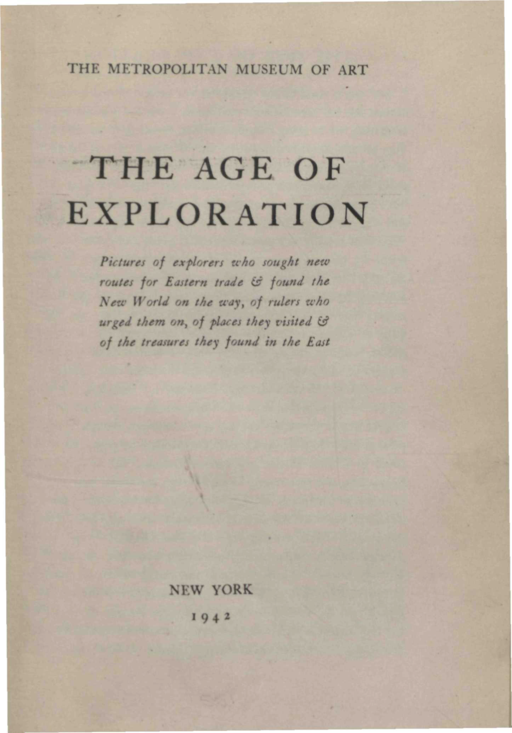 The Age of Exploration