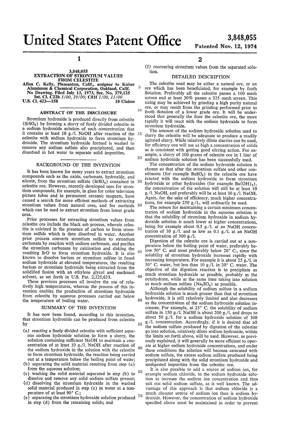 United States Patent Office Patented Nov