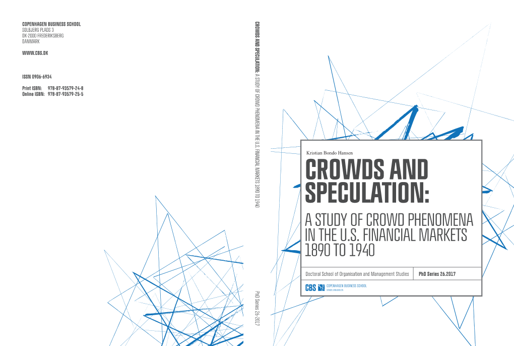 Crowds and Speculation: a Study of Crowd Phenomena in the U.S