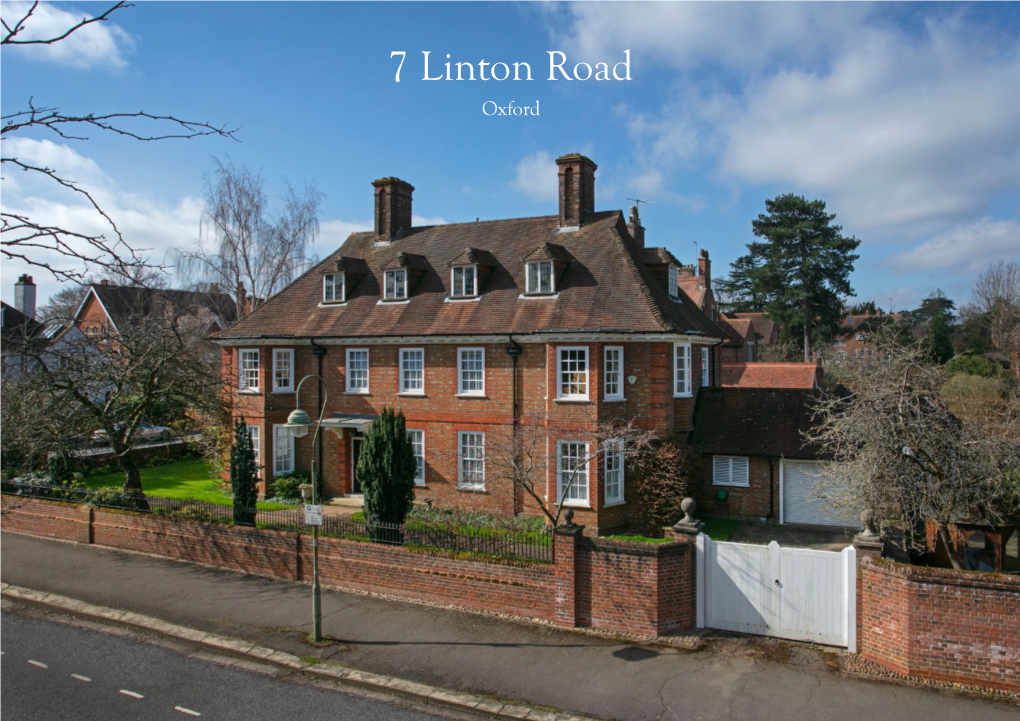 7 Linton Road Oxford 7 Linton Road Oxford, OX2 6UG