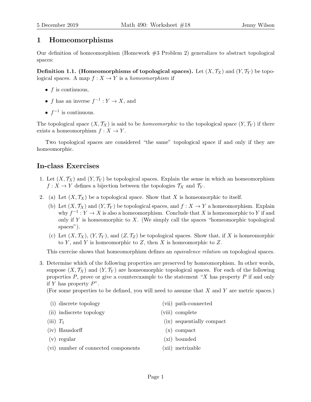 Worksheet 18