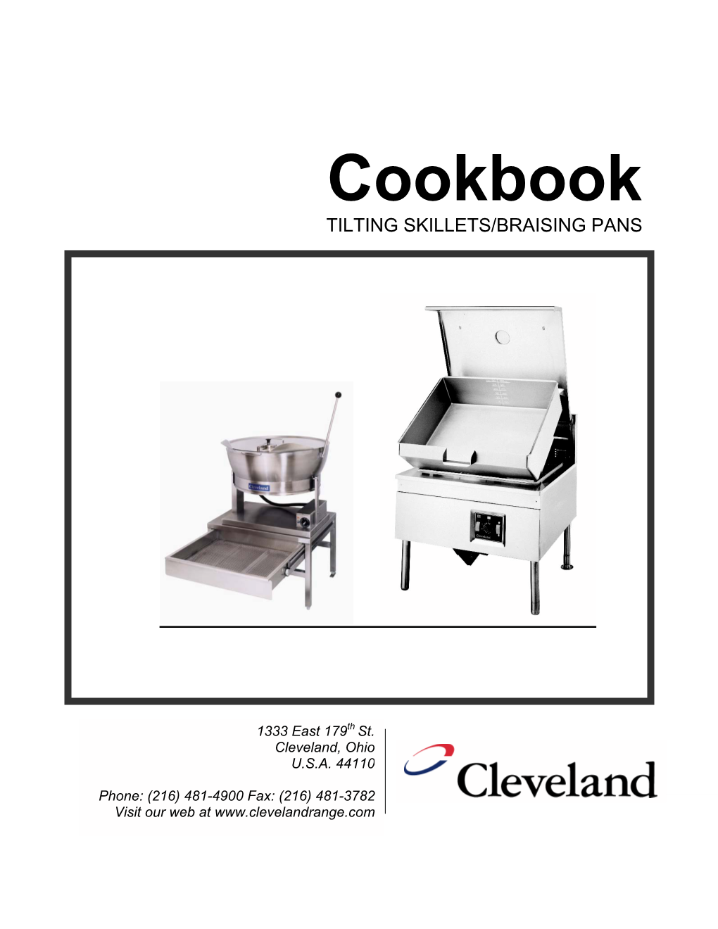 Cookbook TILTING SKILLETS/BRAISING PANS