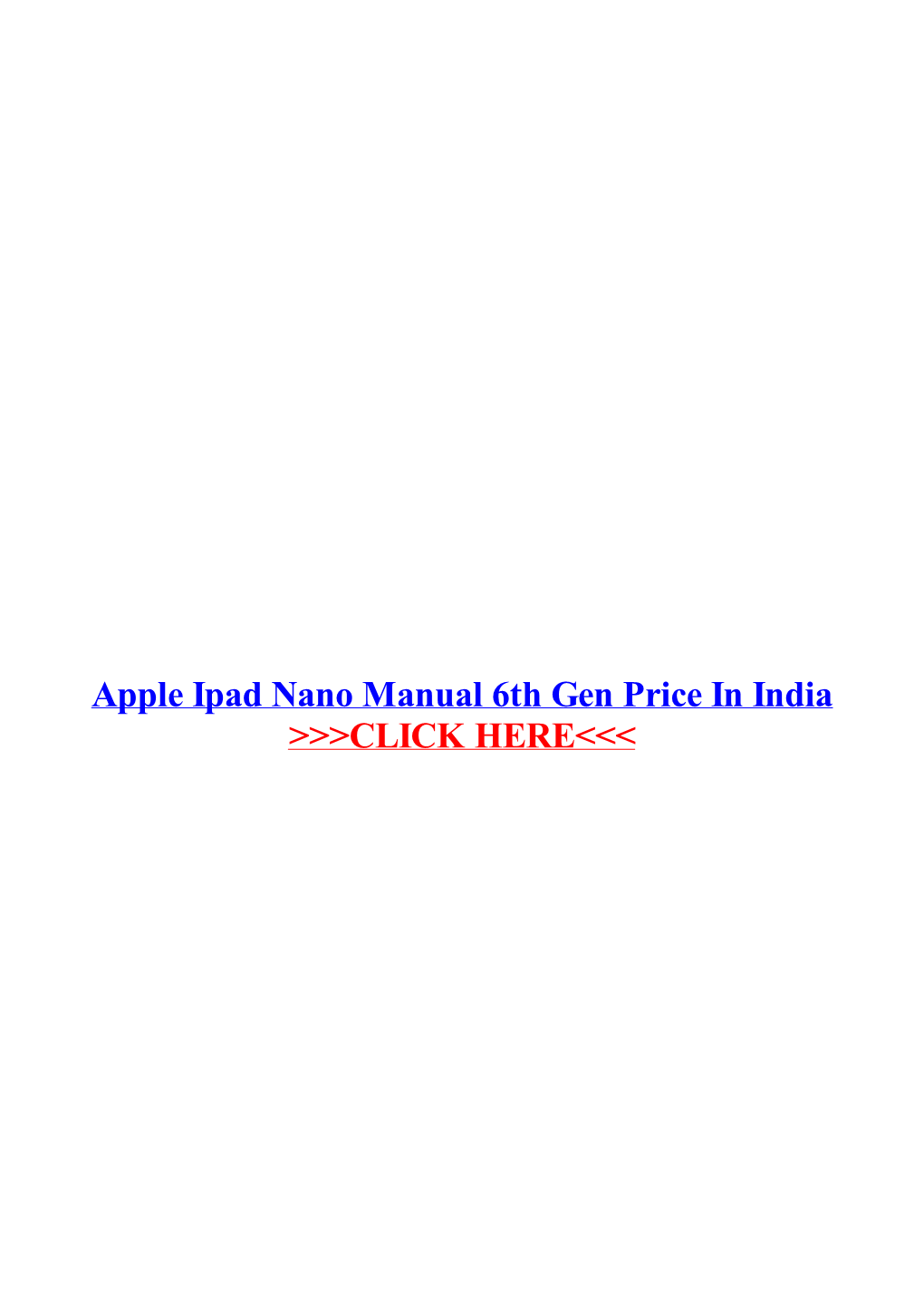 Apple Ipad Nano Manual 6Th Gen Price in India