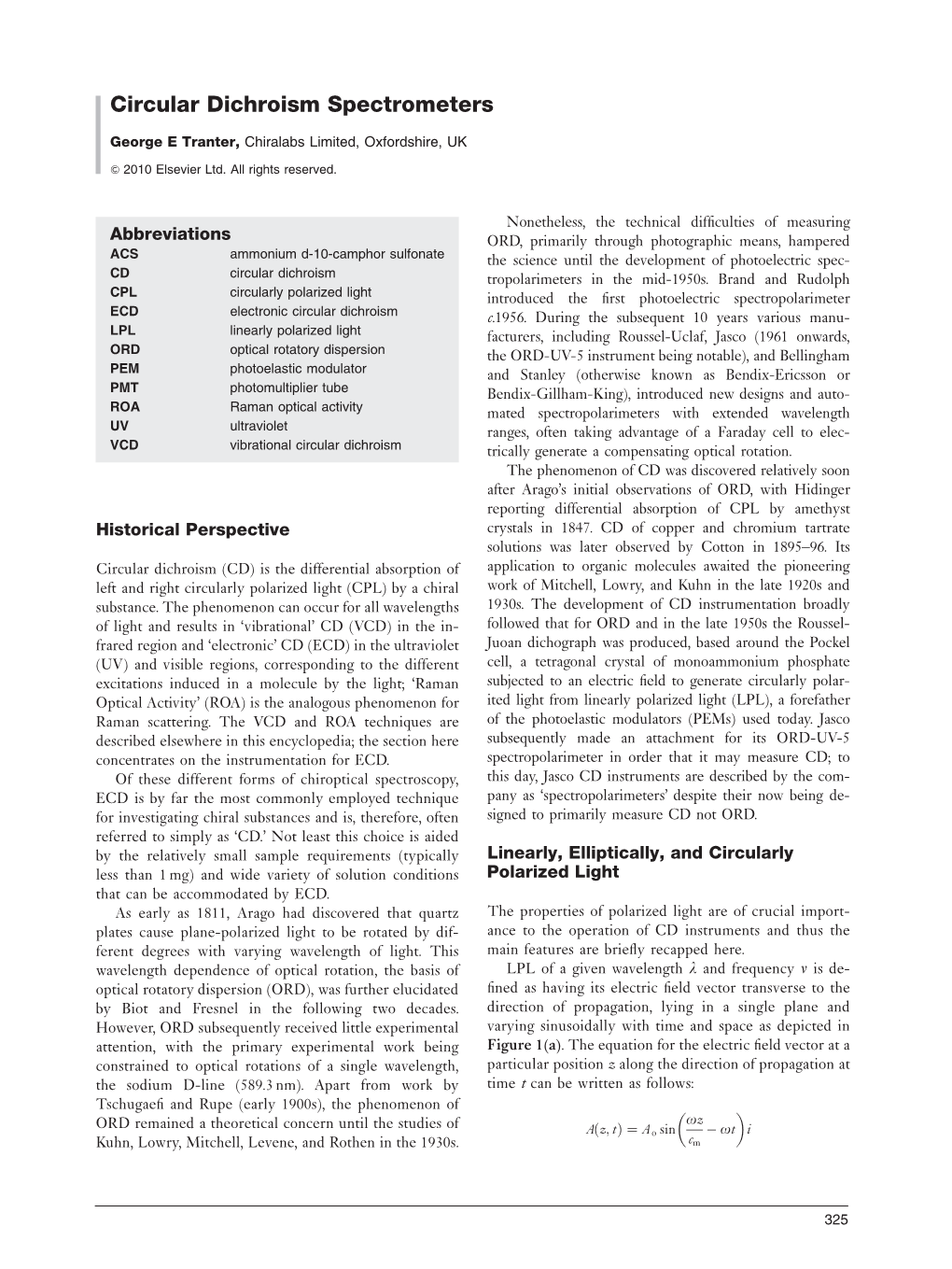 Circular Dichroism Spectrometers