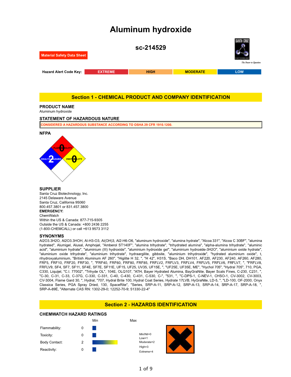 Aluminum Hydroxide