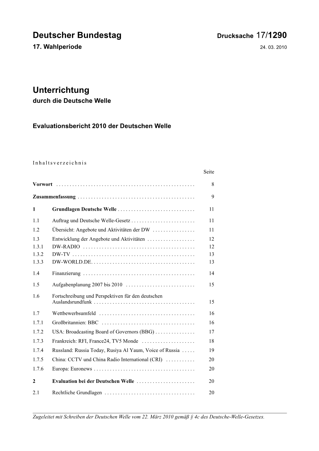 Drucksache 17/1290 17. Wahlperiode