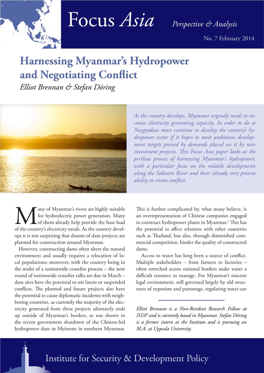 Harnessing Myanmar's Hydropower and Negotiating Conflict