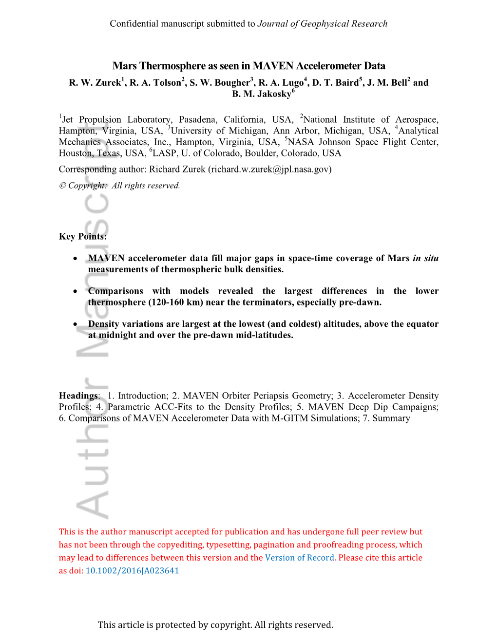 Confidential Manuscript Submitted to Journal of Geophysical Research