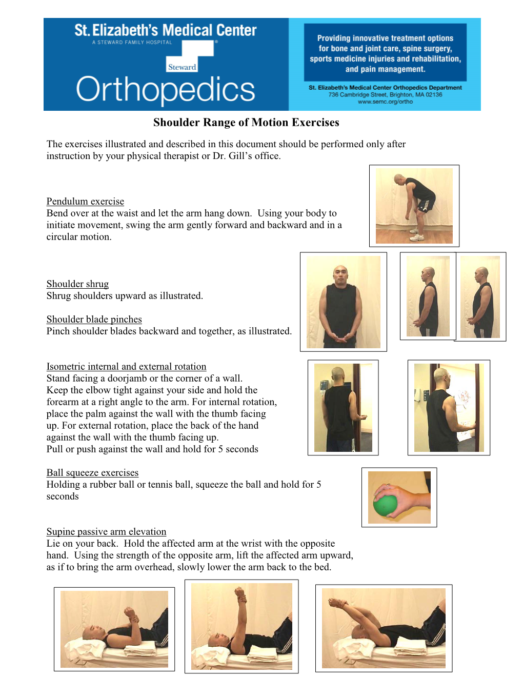 Shoulder Range of Motion Exercises