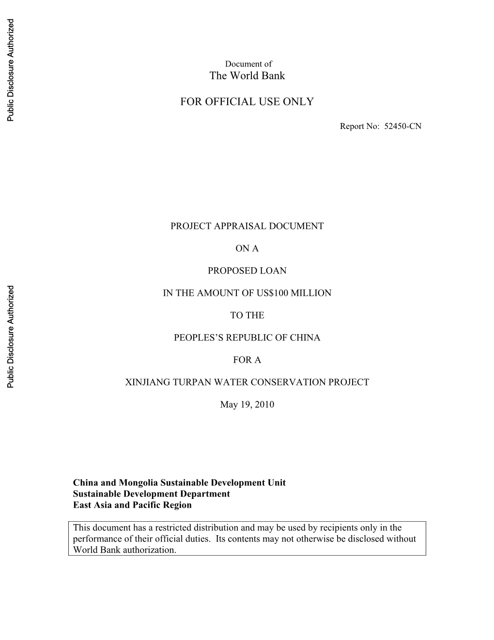 World Bank Document