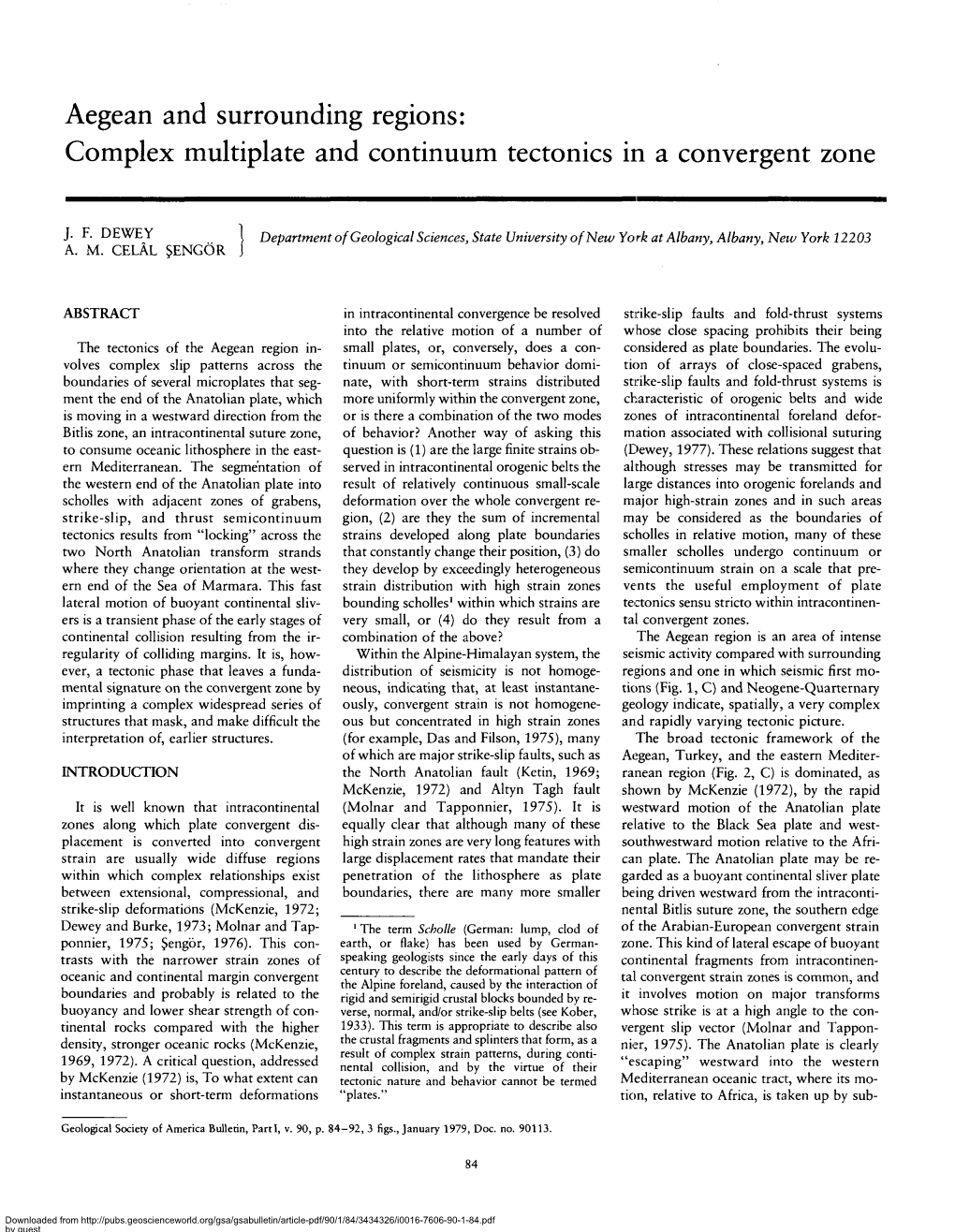 Aegean and Surrounding Regions: Complex Multiplate and Continuum Tectonics in a Convergent Zone