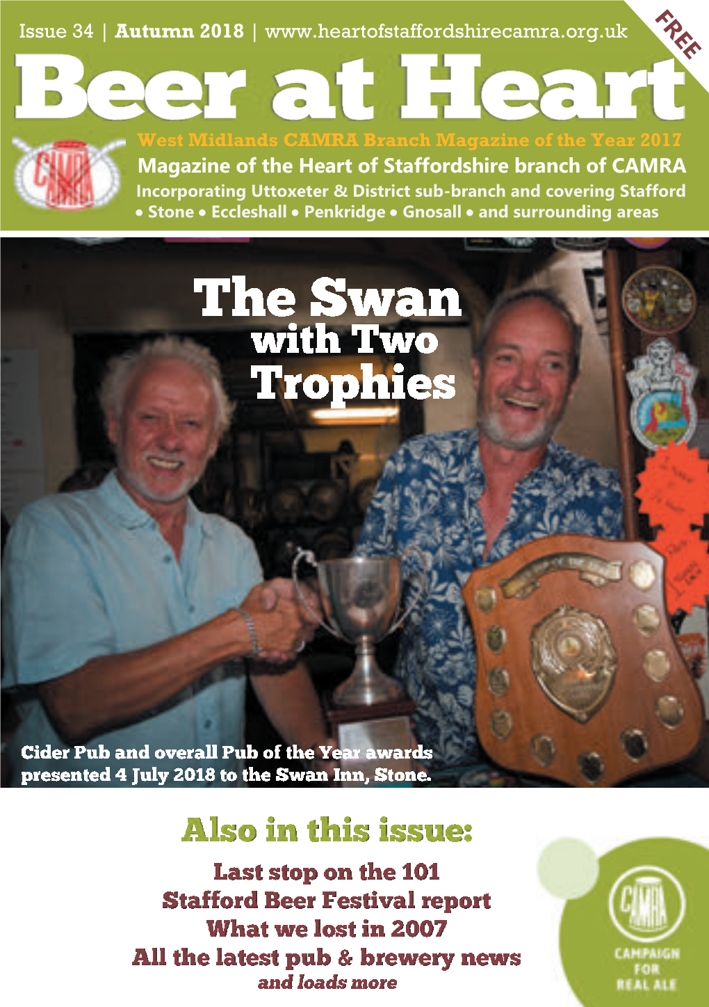 Beer at Heart Is Published Quarterly by Heart of Staffordshire CAMRA