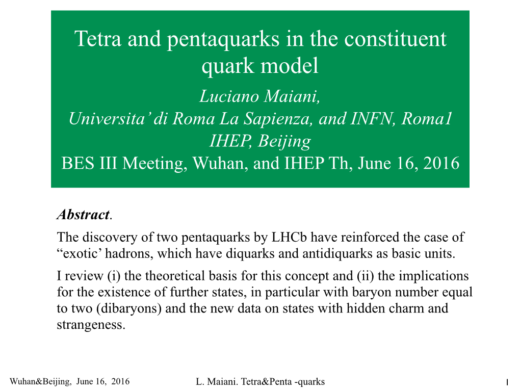 Tetra and Pentaquarks in the Constituent Quark Model