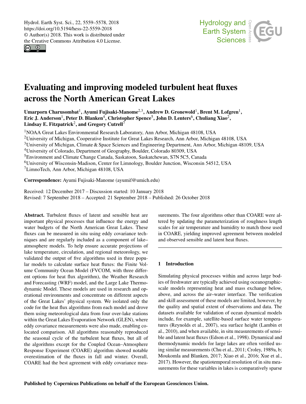 Evaluating and Improving Modeled Turbulent Heat Fluxes Across the North American Great Lakes