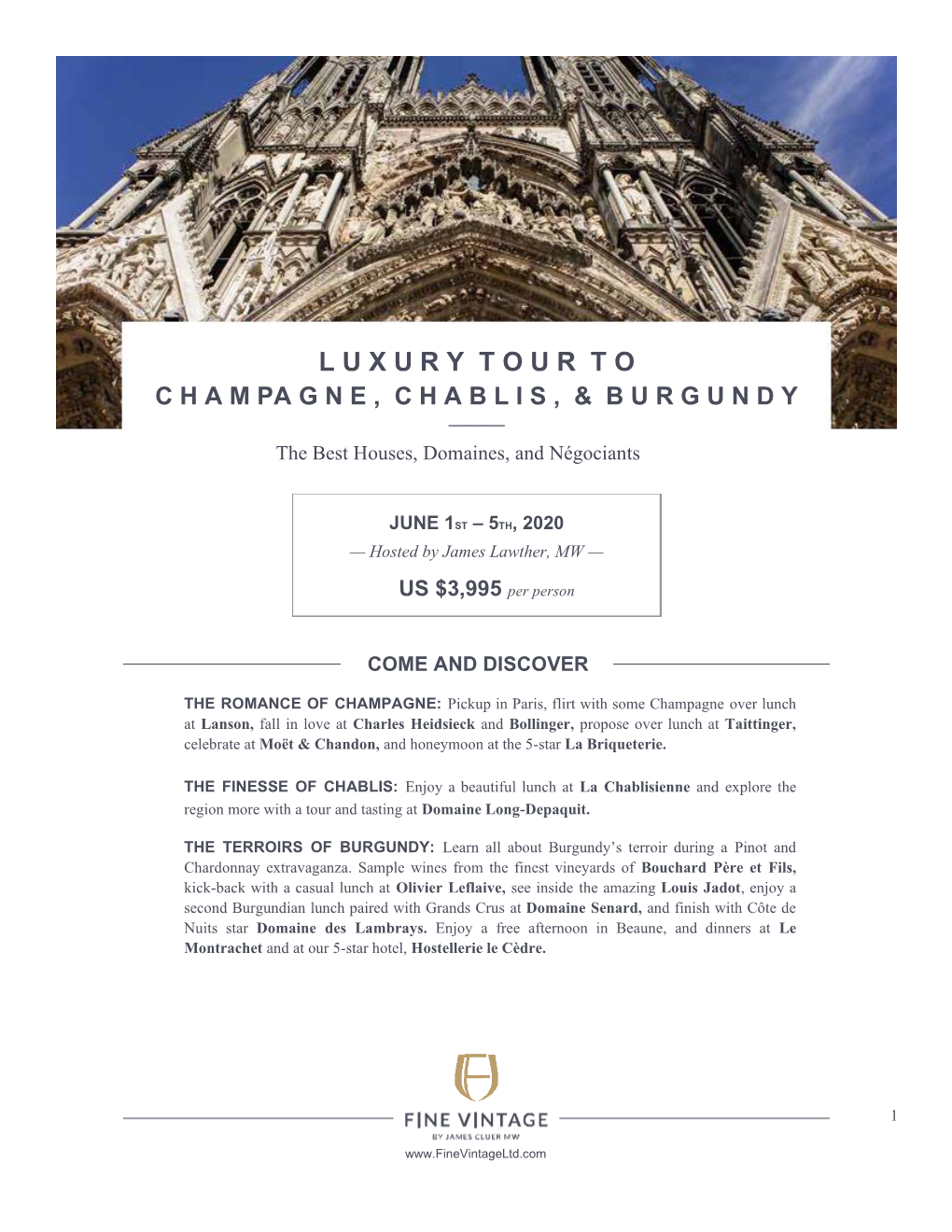 Luxurytourto Cham Pa Gne , Chablis , & Burgundy