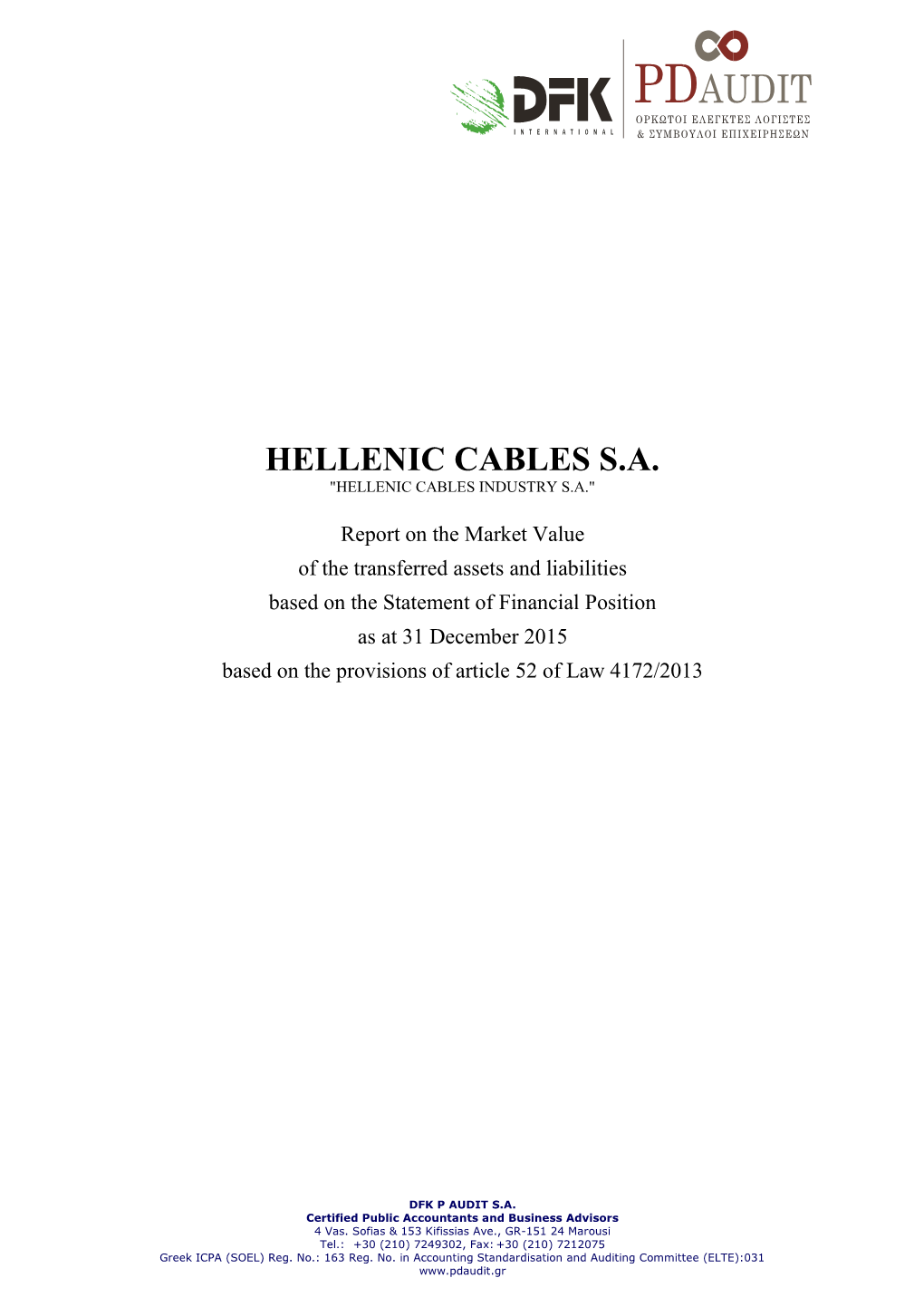 Hellenic Cables S.A. 