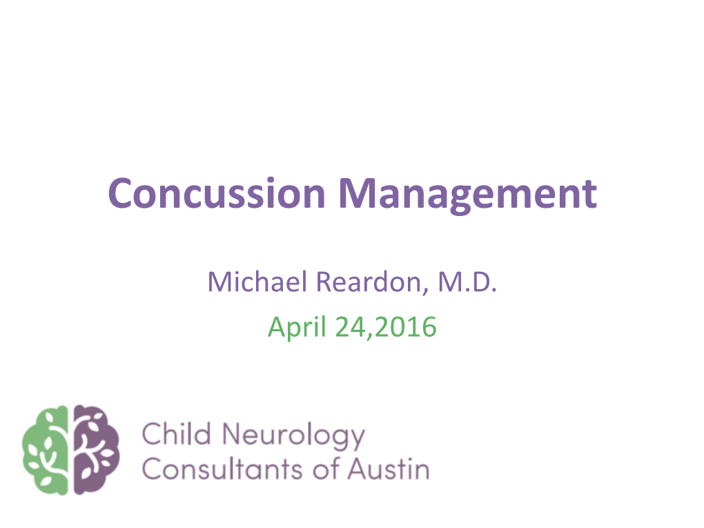 Concussion Management