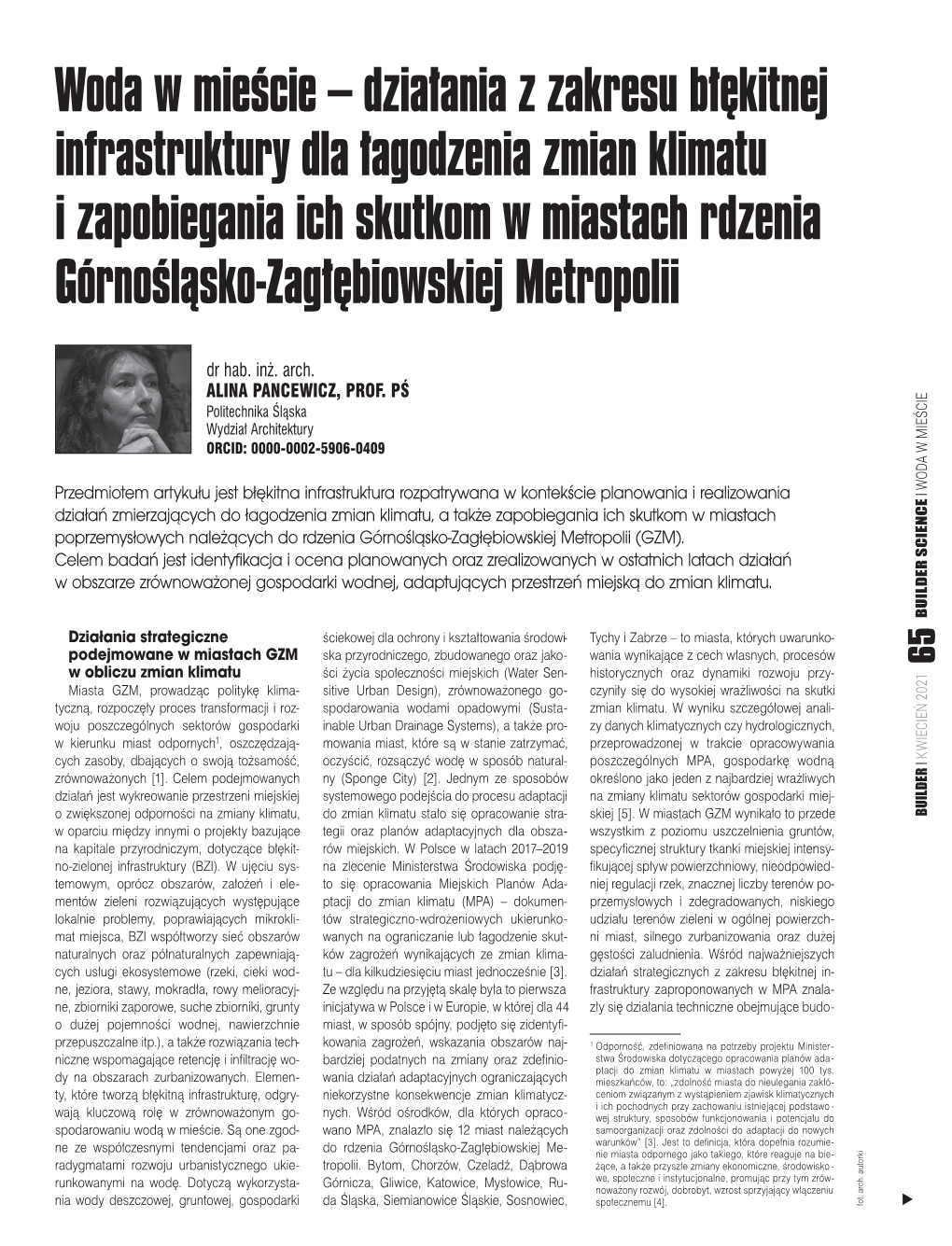 Woda W Mieście – Działania Z Zakresu Błękitnej Infrastruktury Dla Łagodzenia Zmian Klimatu I Zapobiegania Ich Skutkom W