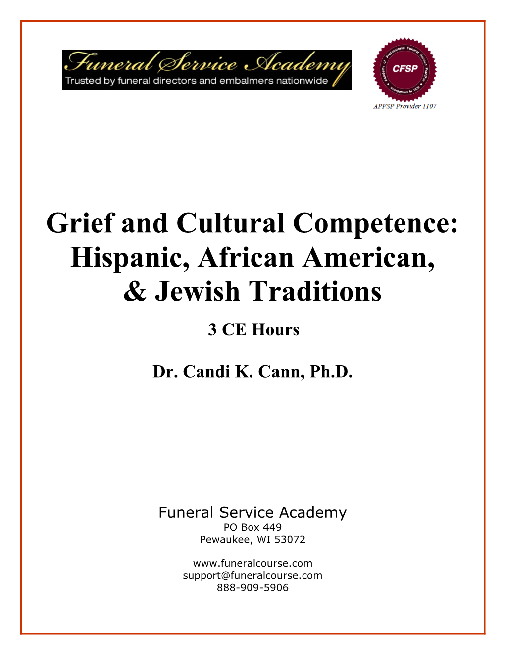 Hispanic, African American, & Jewish Traditions