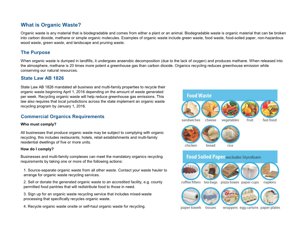 What Is Organic Waste? Organic Waste Is Any Material That Is Biodegradable and Comes from Either a Plant Or an Animal