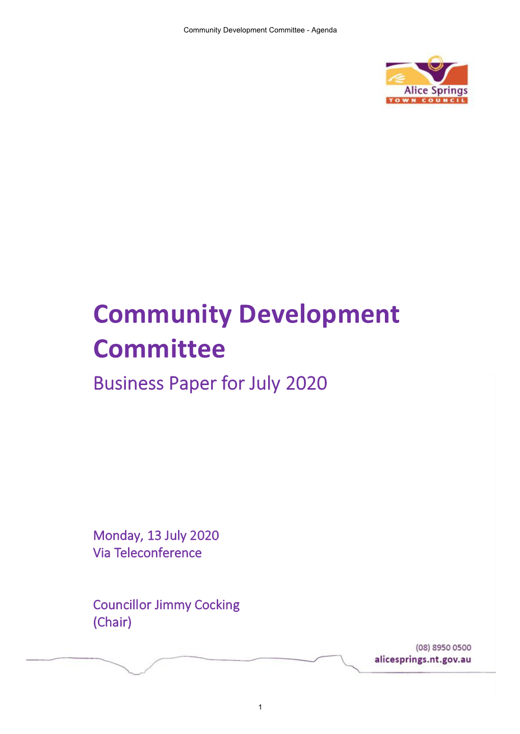 Community Development Committee - Agenda