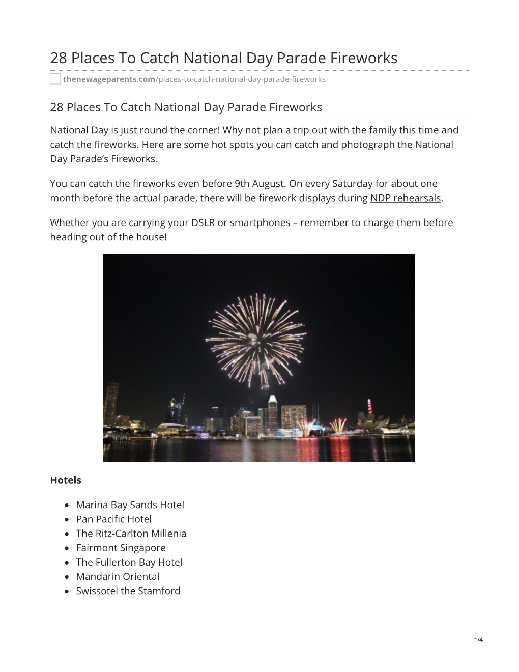 28 Places to Catch National Day Parade Fireworks