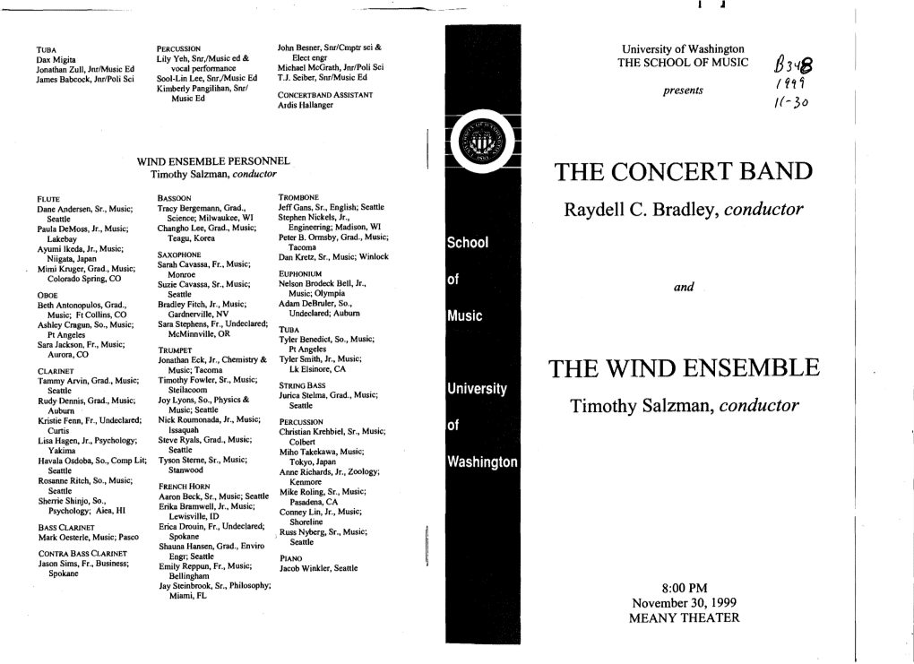 The Concert Band the Wind Ensemble