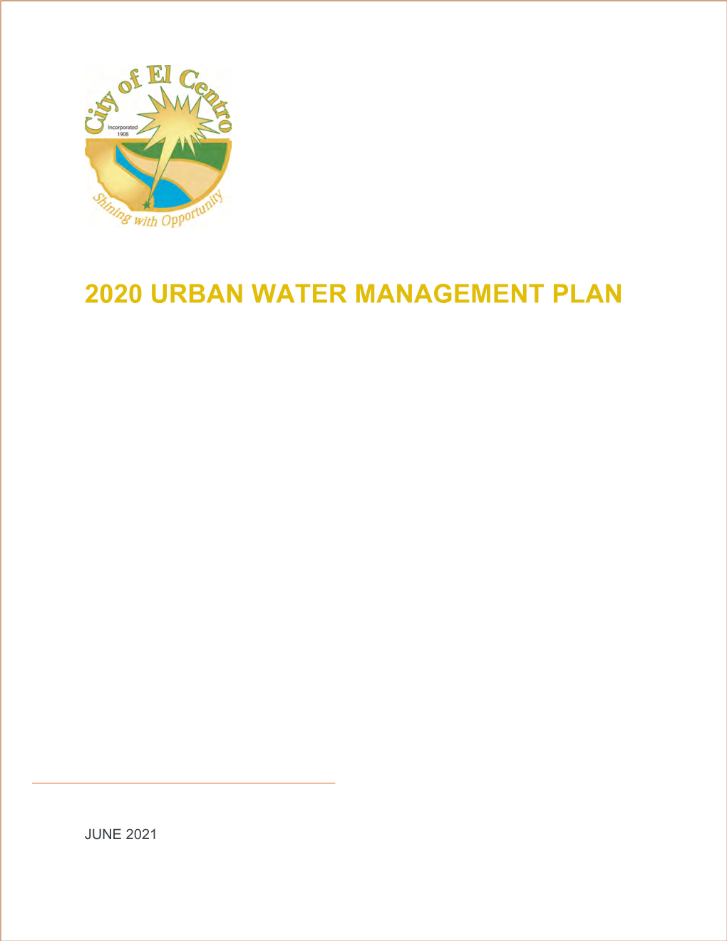2020 Urban Water Management Plan