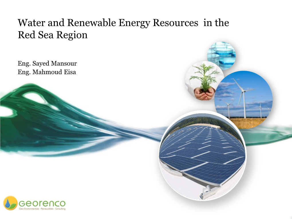 Water and Renewable Energy Resources in the Red Sea Region