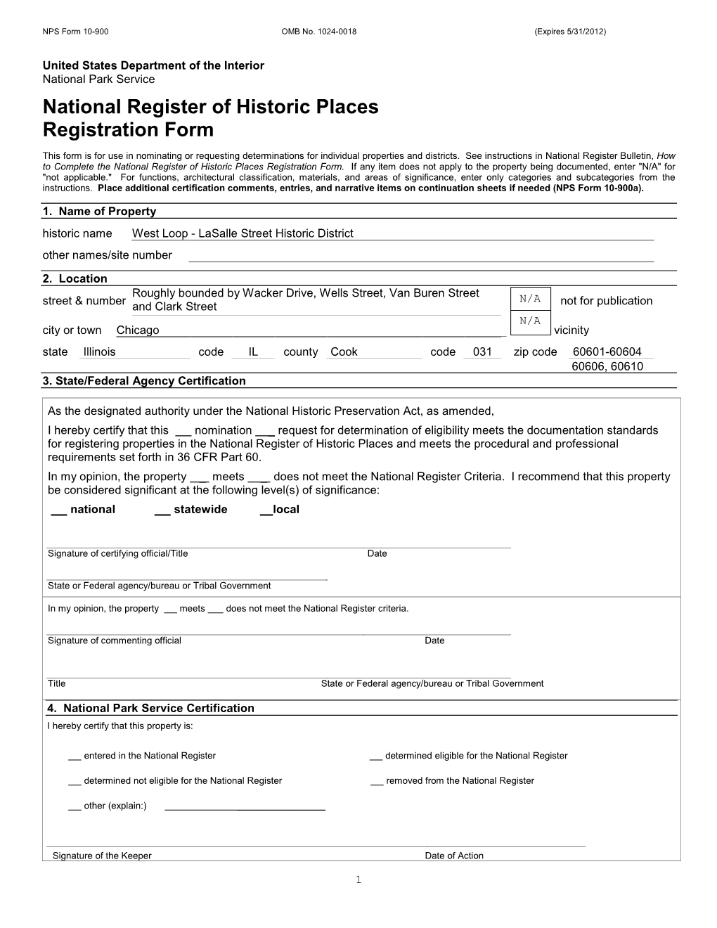 National Register of Historic Places Registration Form