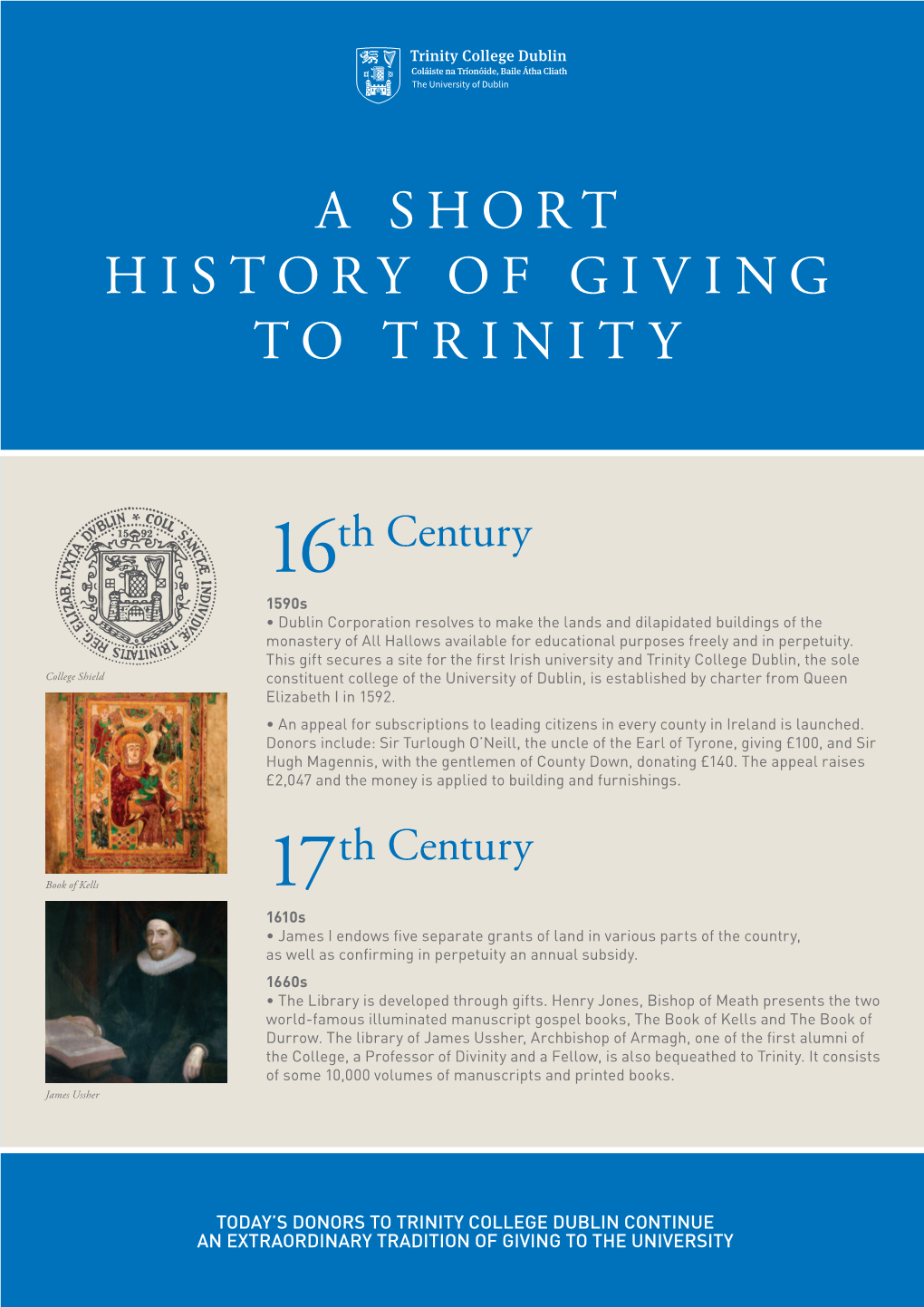 A Short History of Giving to Trinity