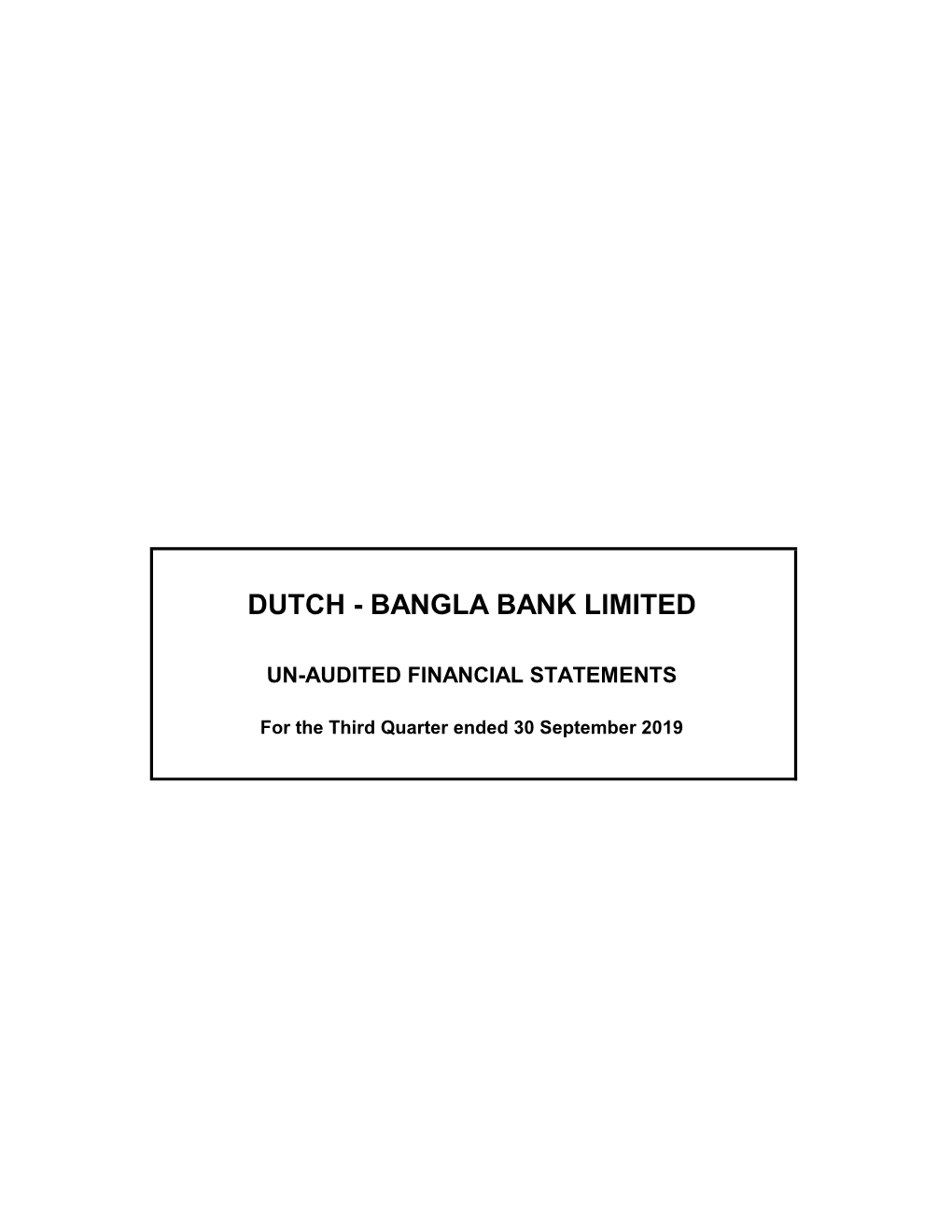 Dutch - Bangla Bank Limited