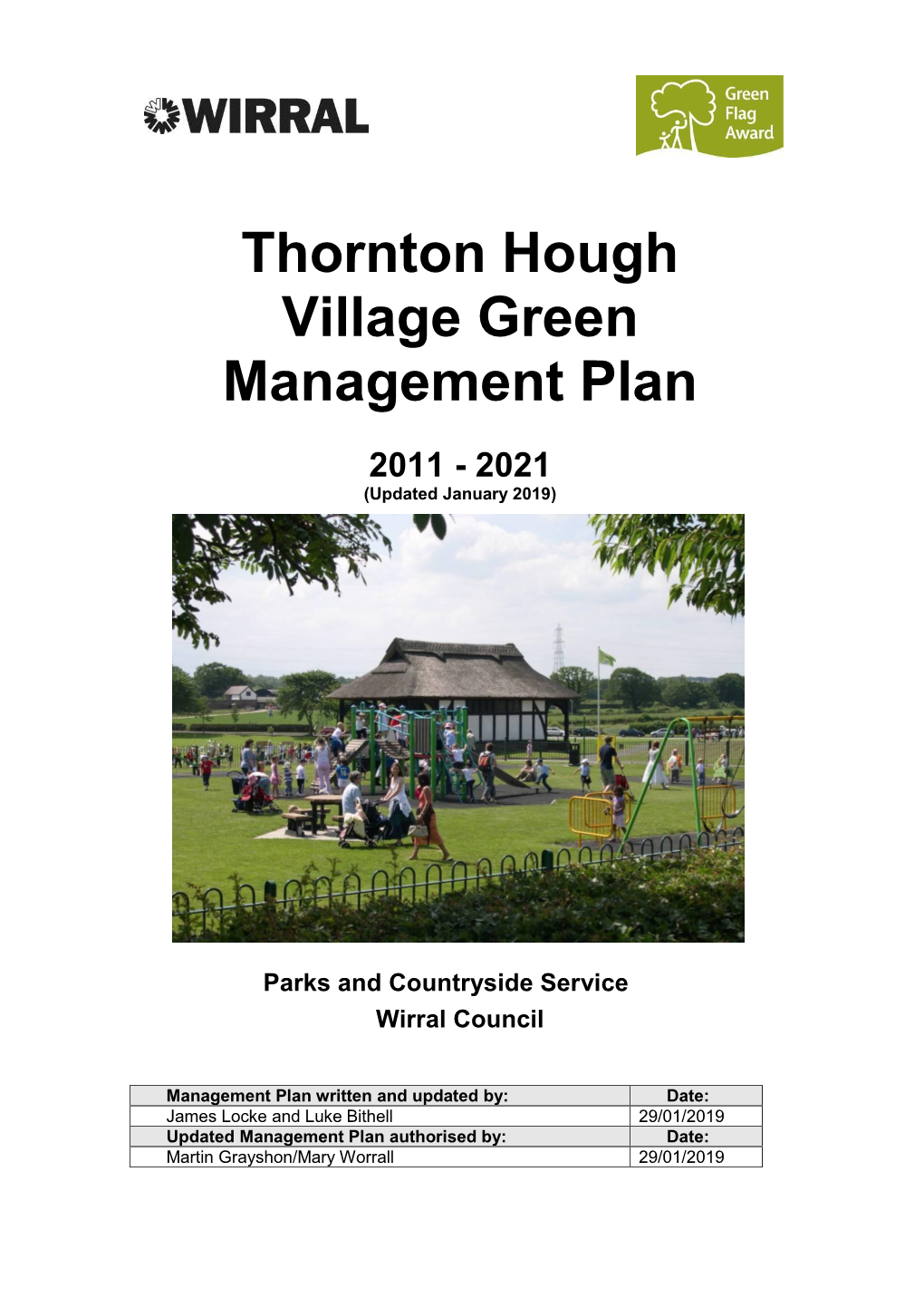 Management Plan for Thornton Hough Village Green