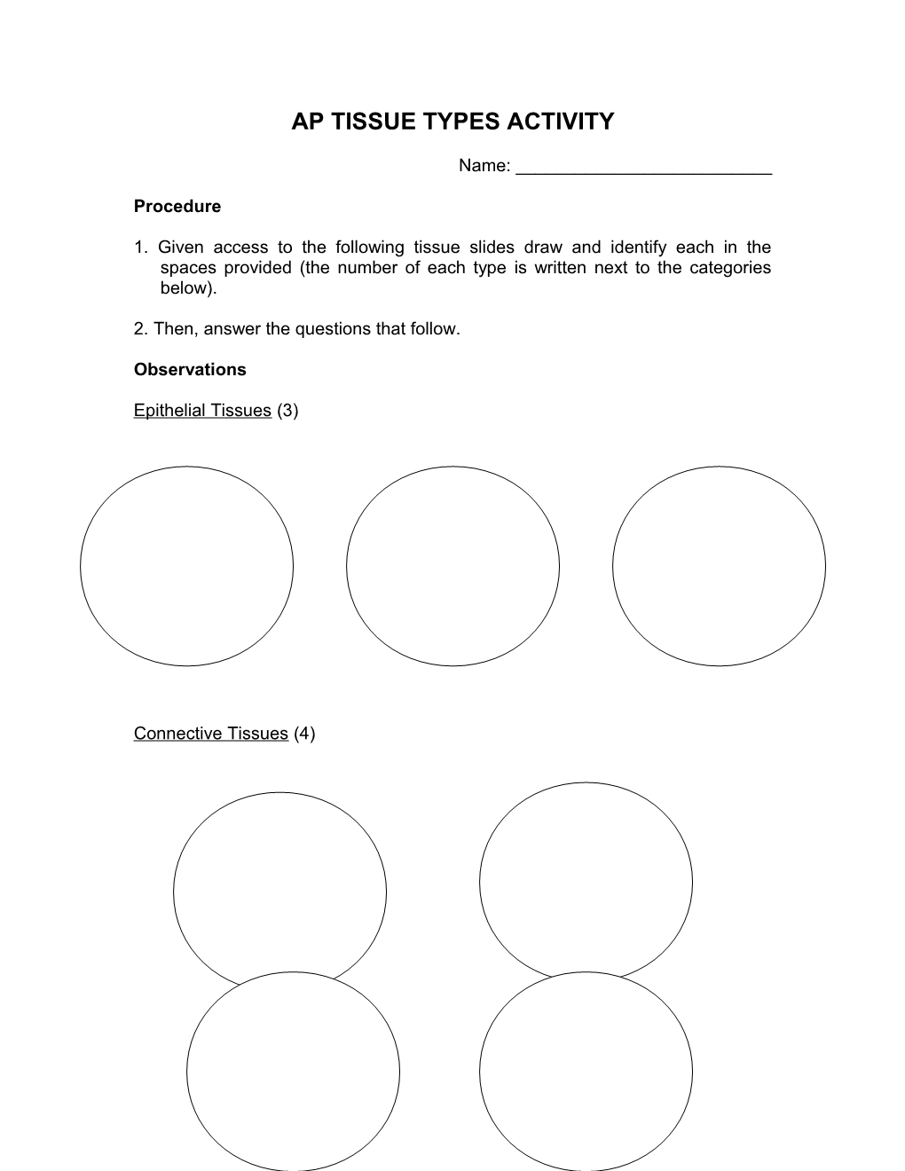 Ap Tissue Types Activity