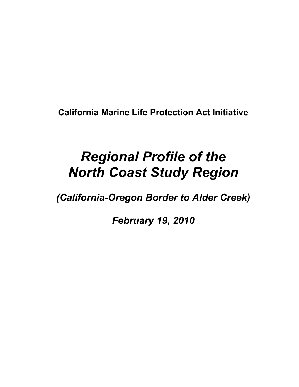 California Marine Life Protection Act Initiative