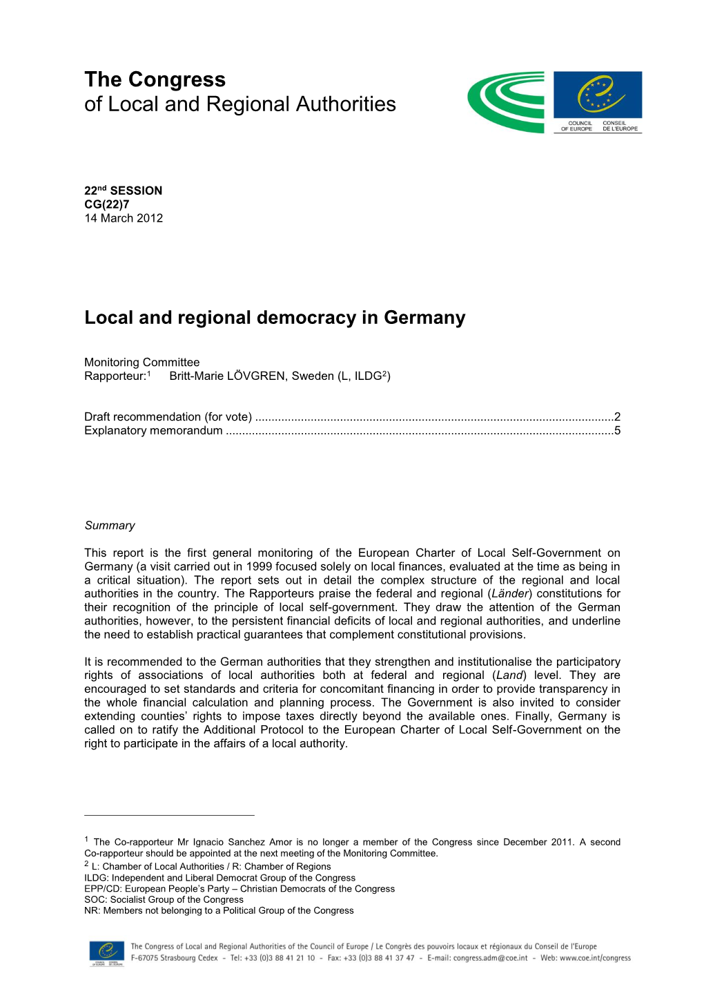 The Congress of Local and Regional Authorities