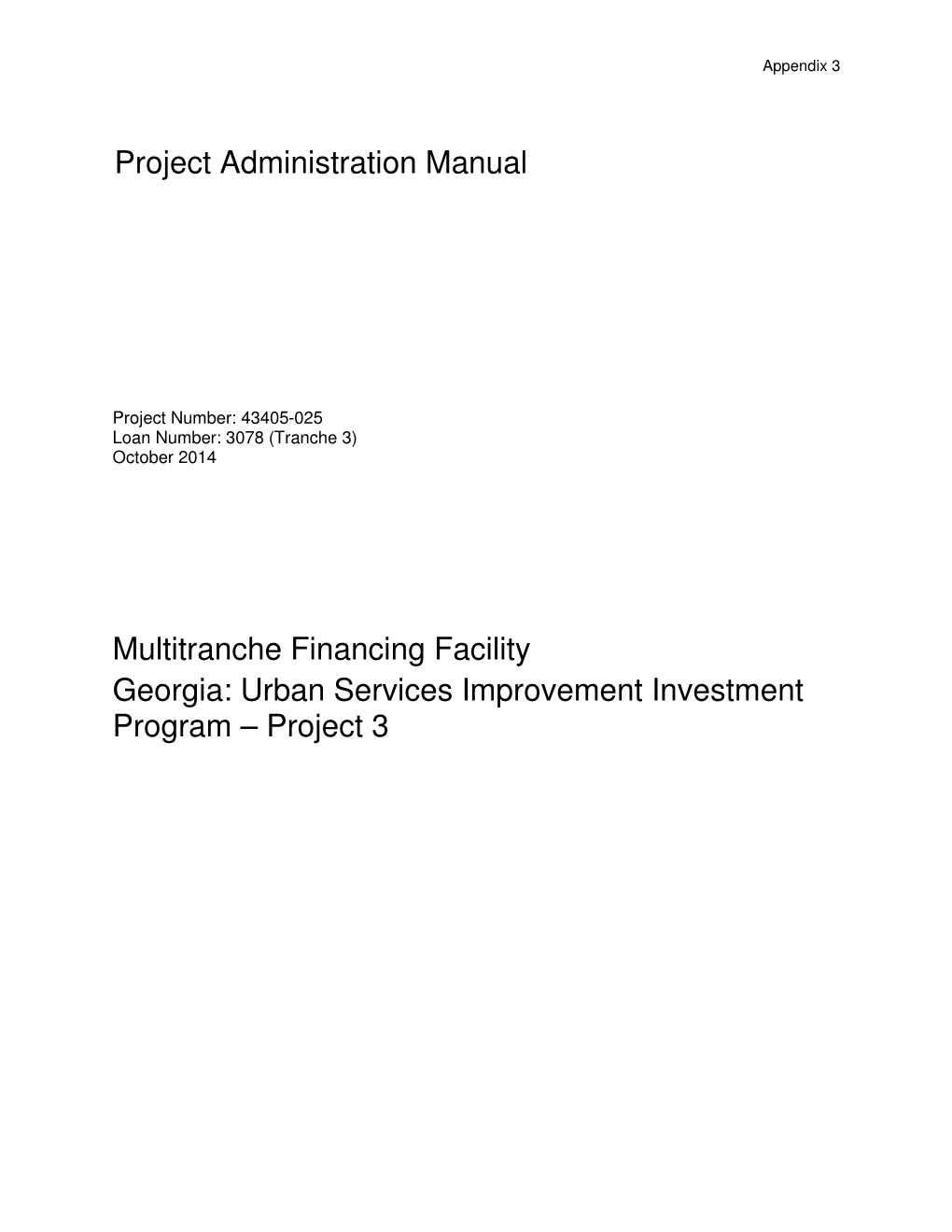 Project Administration Manual