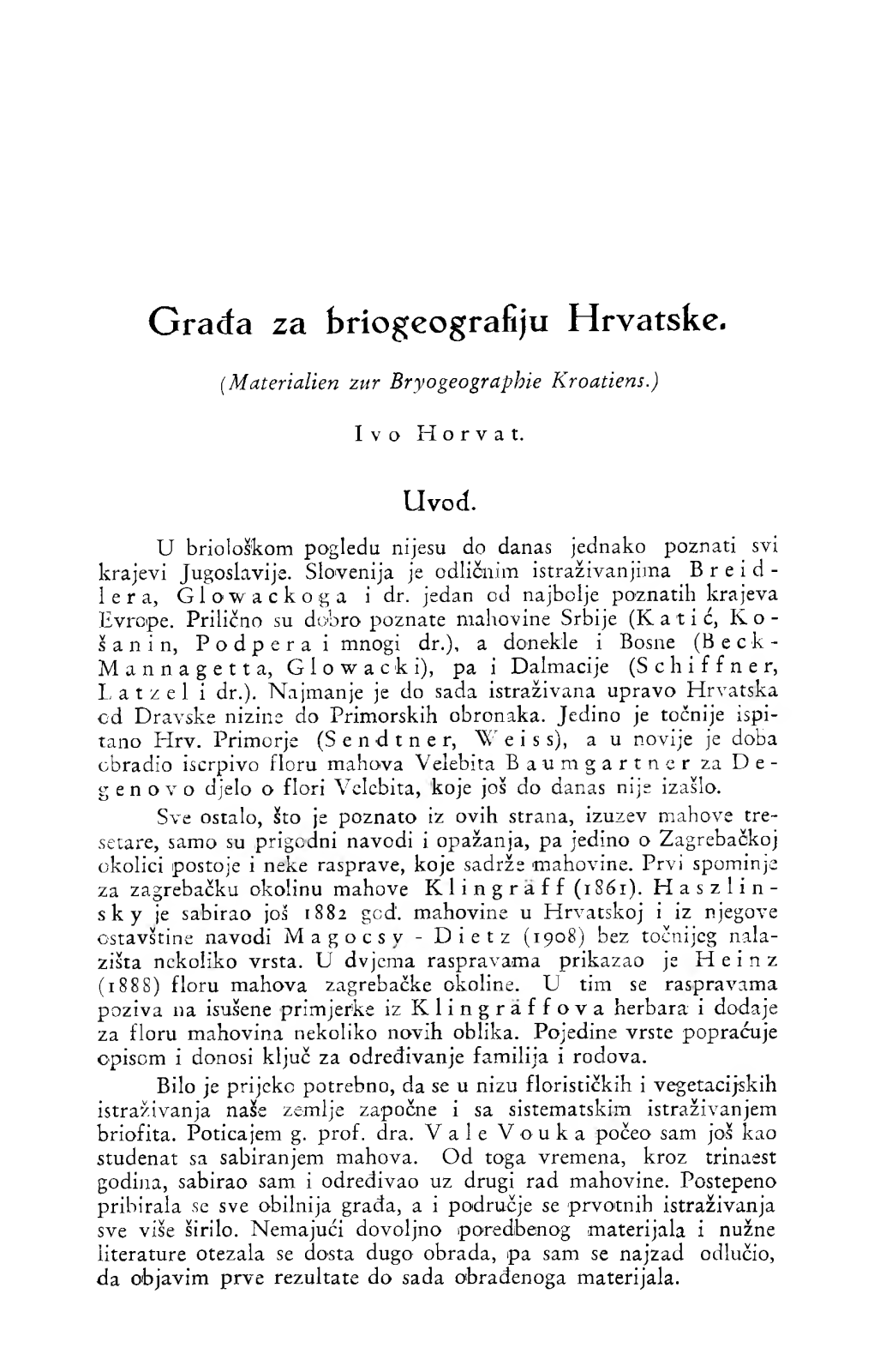 Grada Za Briogeografiju Hrvatske