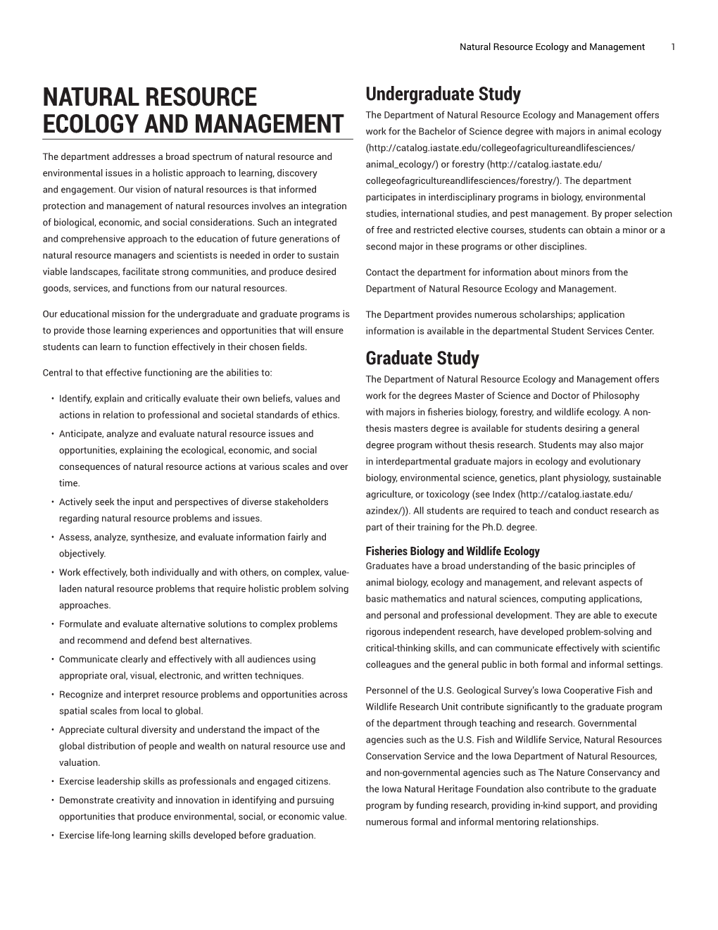 Natural Resource Ecology and Management 1