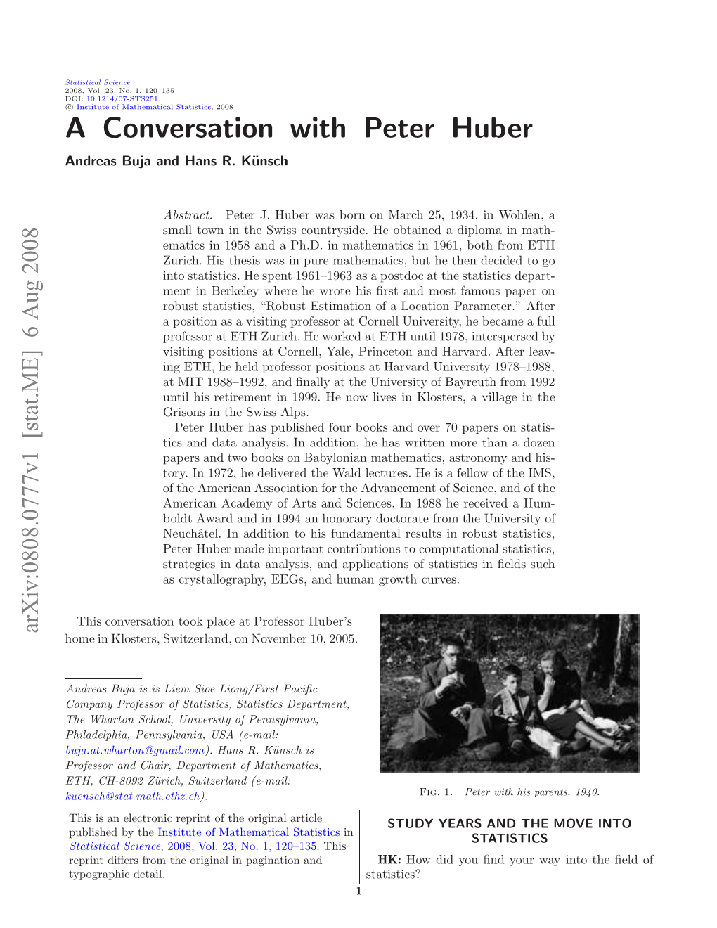 A Conversation with Peter Huber 3