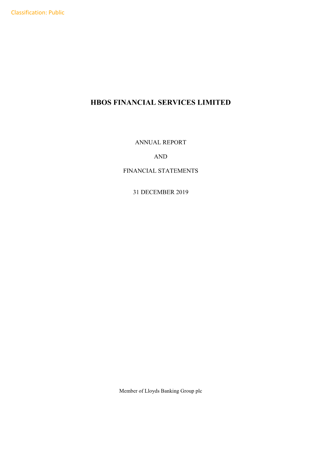 HBOS Financial Services Limited Annual Report