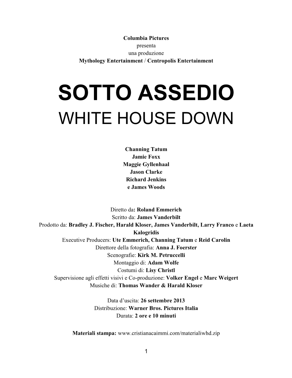 Sotto Assedio White House Down