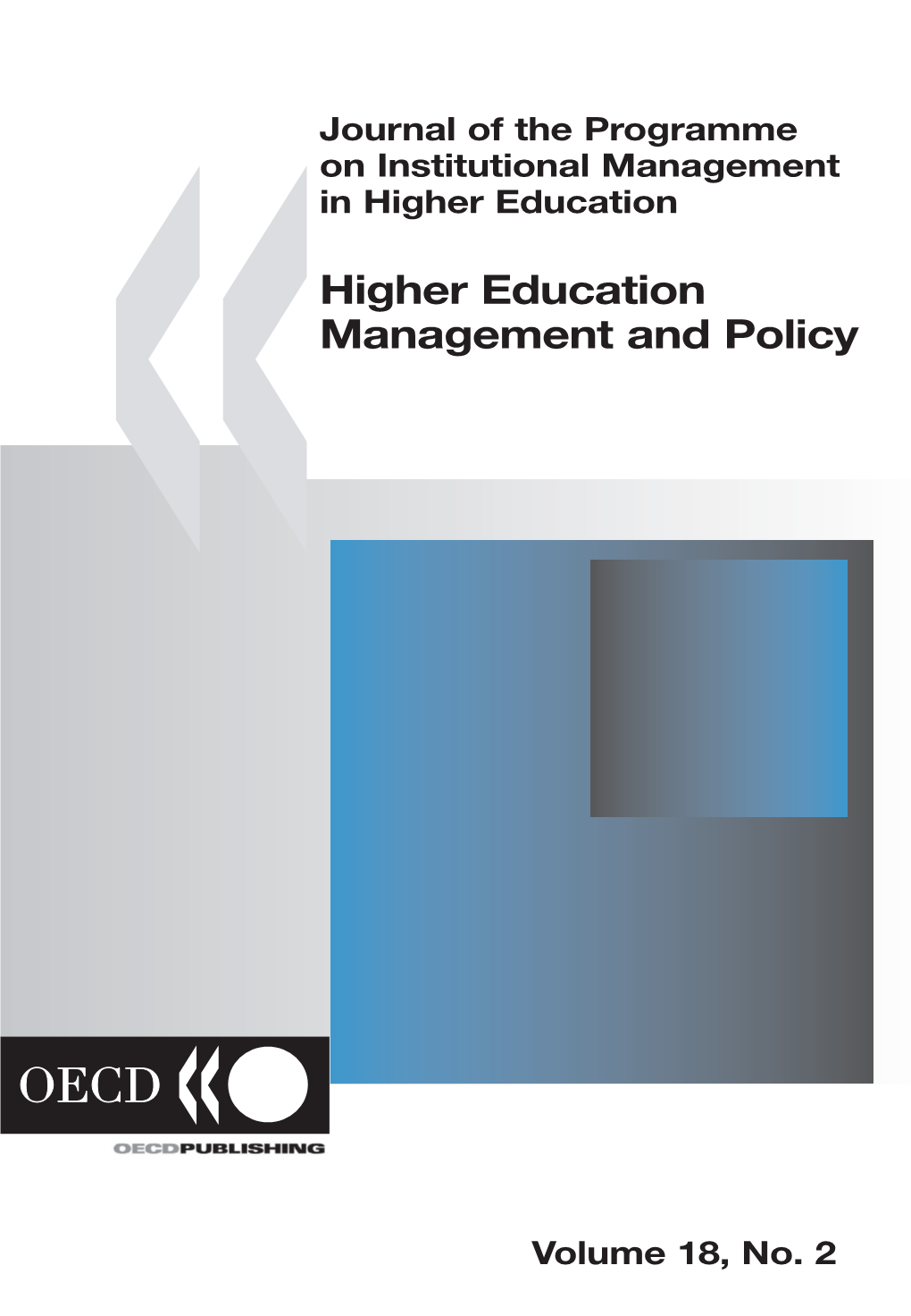 Higher Education Management and Policy – Volume 18, No. 2
