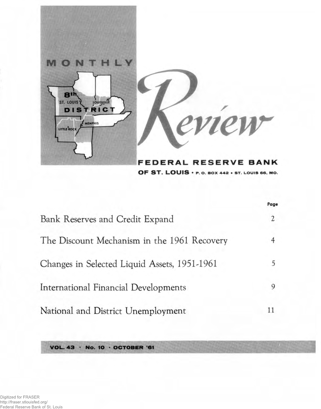 Bank Reserves and Credit Expand 2 the Discount Mechanism in The