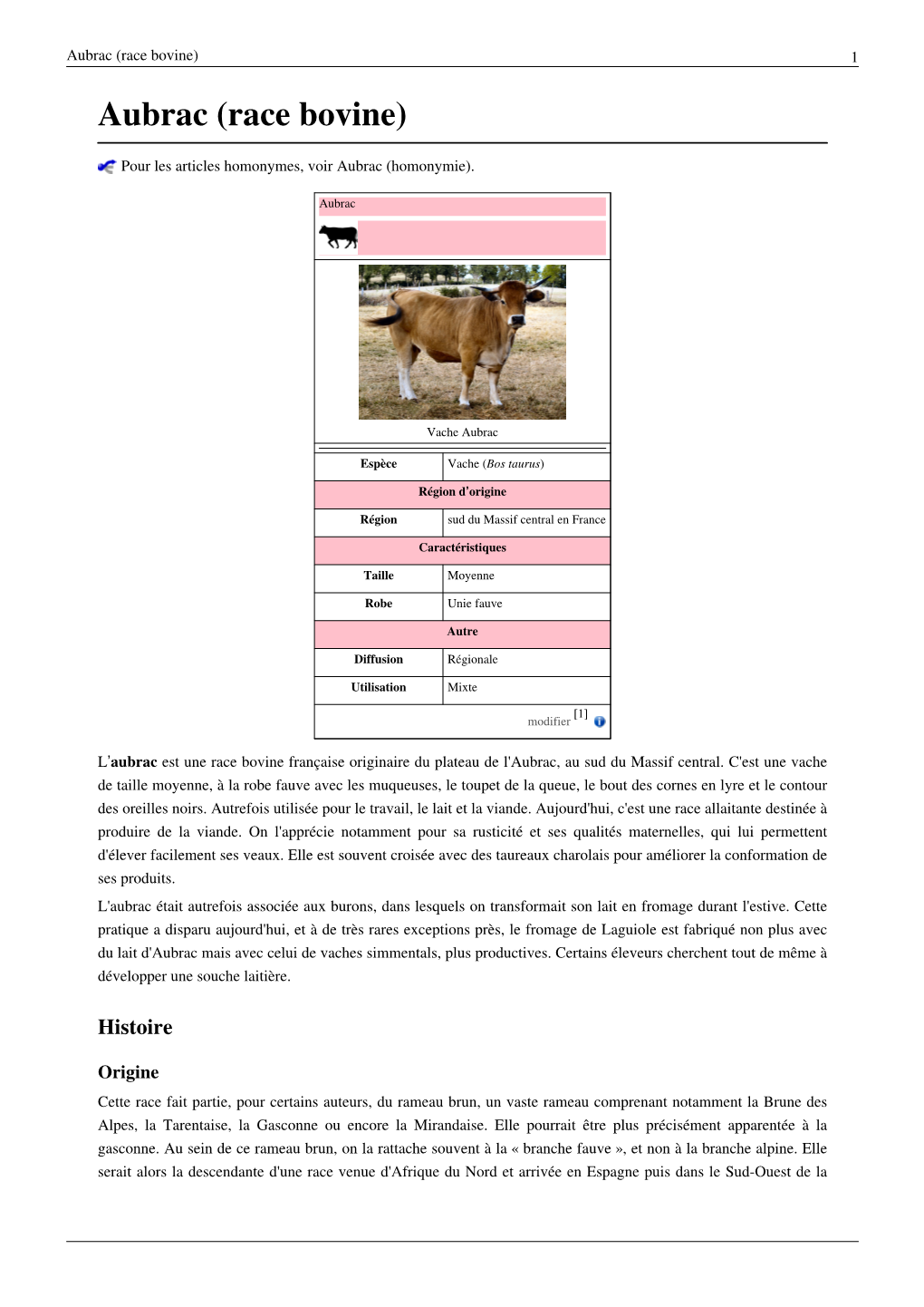 Aubrac (Race Bovine) 1 Aubrac (Race Bovine)