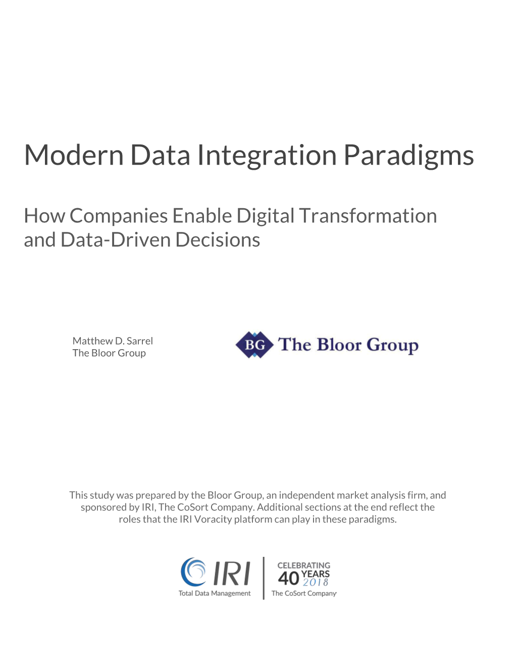 Modern Data Integration Paradigms