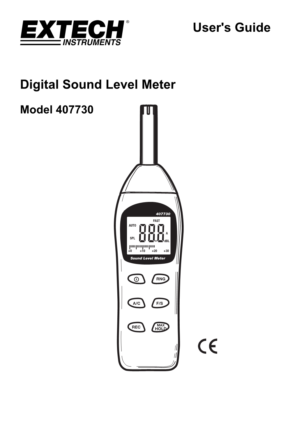 User's Guide Digital Sound Level Meter