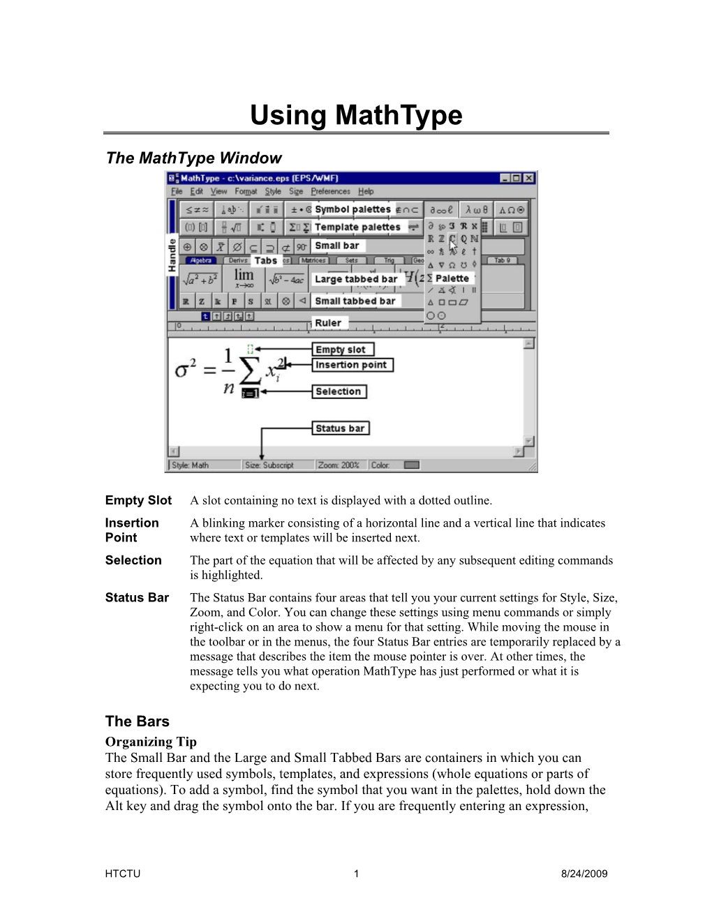 Using Mathtype